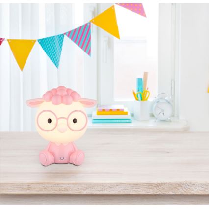 Globo - LED Stmievateľná nabíjacia detská nočná lampička LED/1W/5V 500 mAh ružová