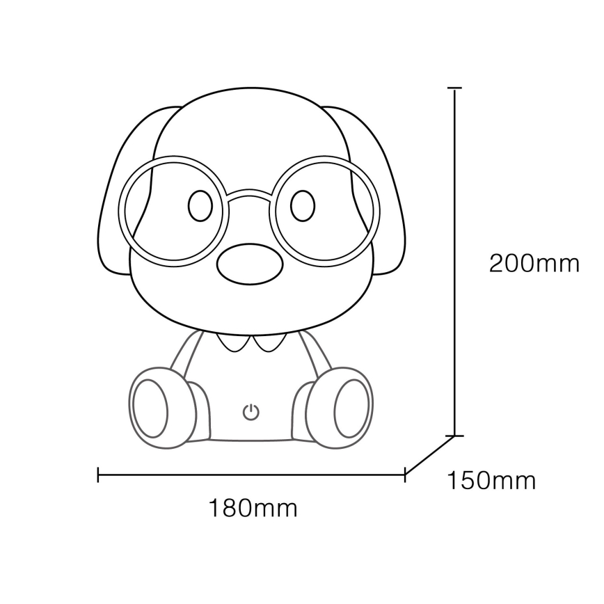 Globo - LED Stmievateľná nabíjacia detská nočná lampička LED/1W/5V 500 mAh modrá