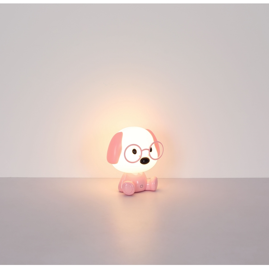 Globo - LED Stmievateľná nabíjacia detská nočná lampička LED/1W/5V 500 mAh ružová