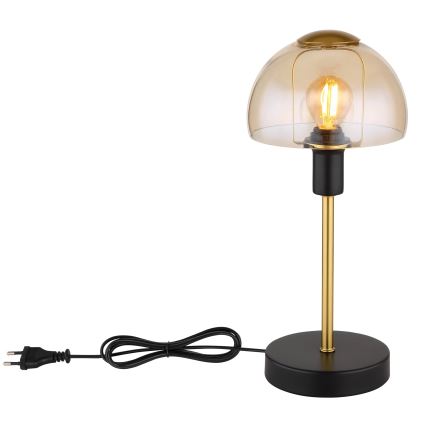 Globo - Stolný dotyková lampa 1xE14/25W/230V čierna/zlatá