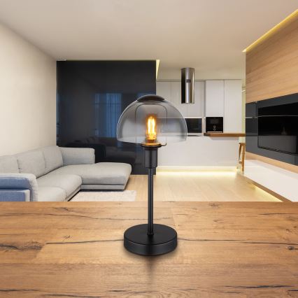 Globo - Stolný dotyková lampa 1xE14/25W/230V čierna