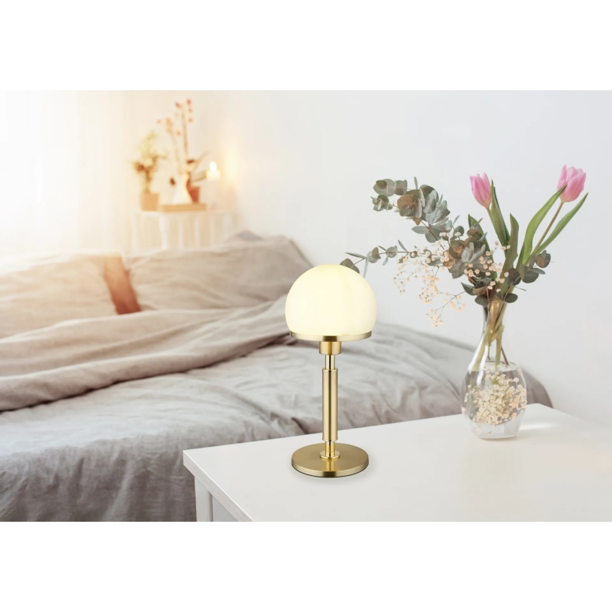 Globo - Stolná lampa 1xE27/40W/230V zlatá