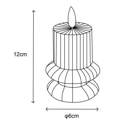 Globo - SADA 2x LED Sviečka LED/0,06W/3V 1xCR2032 210 mAh