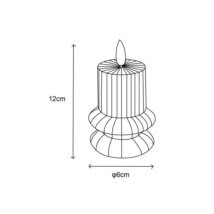 Globo - SADA 2x LED Sviečka LED/0,06W/3V 1xCR2032 210 mAh