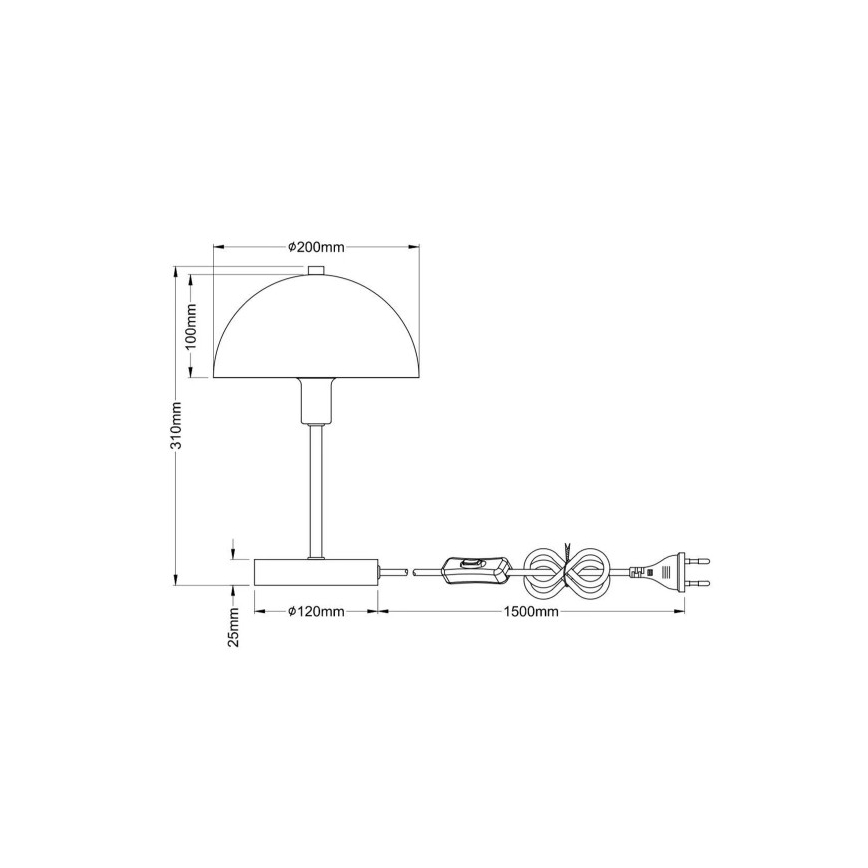 Globo - Stolná lampa 1xE14/40W/230V čierna