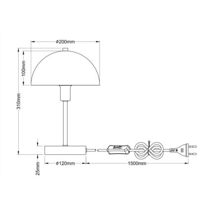 Globo - Stolová lampa 1xE14/40W/230V biela