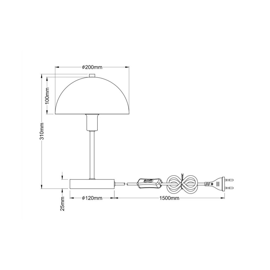 Globo - Stolová lampa 1xE14/40W/230V biela
