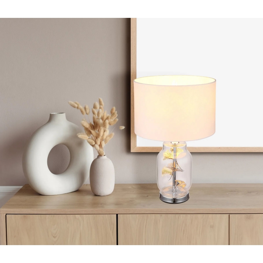 Globo - Stolná lampa 1xE27/40W/230V biela