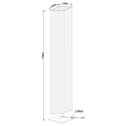 Globo 24662 - Stojaca lampa BAILEY 2xE27/40W/230V