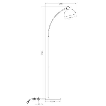 Globo - Stojacia lampa 1xE27/40W/230V