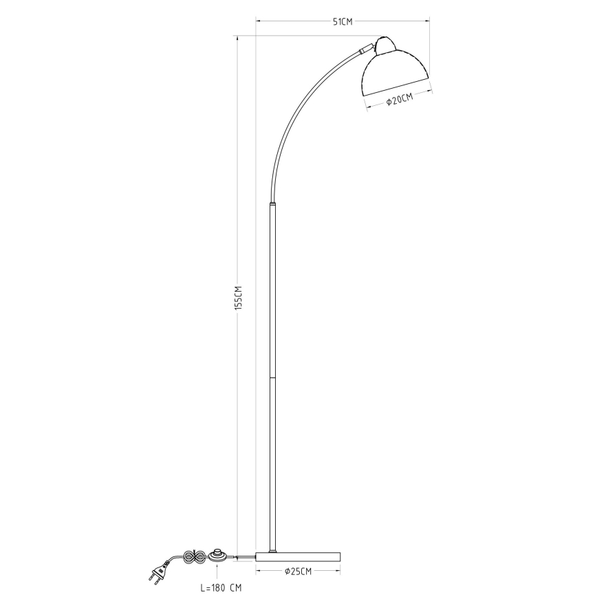 Globo - Stojacia lampa 1xE27/40W/230V