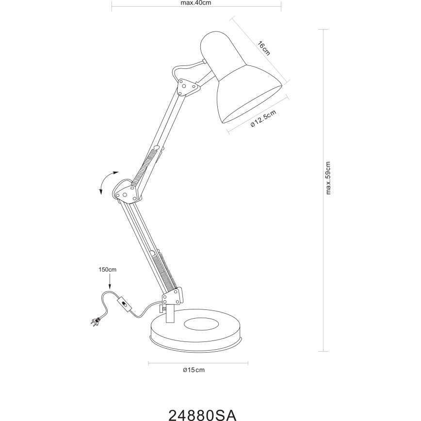 Globo - Stolná lampa 1xE27/40W/230V