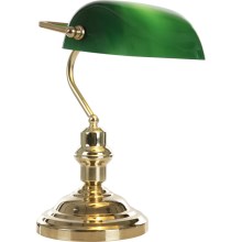Globo 2491 - Stolná lampa 1xE27/60W zelená - zlatá