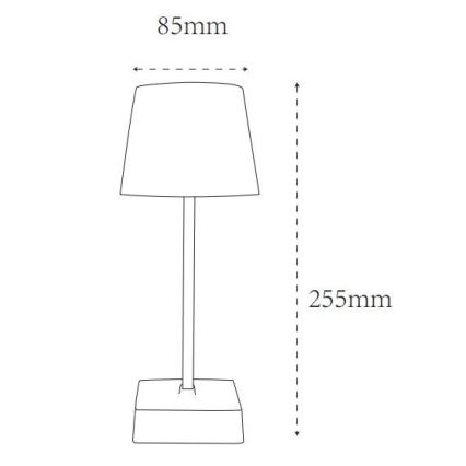 Globo - LED Stmievateľná dotyková stolná lampa LED/2W/5V 3000/4500/6500K 800 mAh čierna