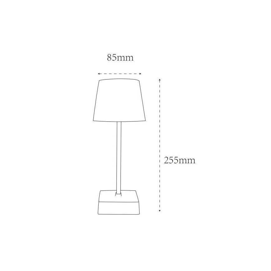 Globo - LED Stmievateľná dotyková stolná lampa LED/2W/5V 3000/4500/6500K 800 mAh čierna