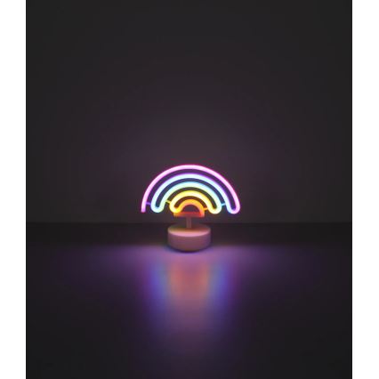 Globo - LED Neónová stolná dekorácia LED/2W/3xAA dúha