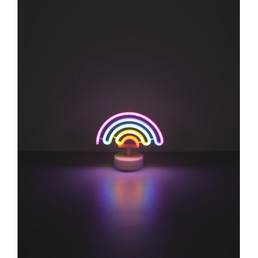 Globo - LED Neónová stolná dekorácia LED/2W/3xAA dúha
