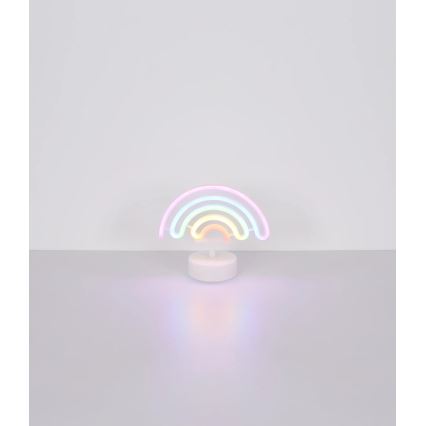 Globo - LED Neónová stolná dekorácia LED/2W/3xAA dúha