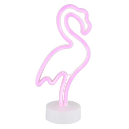 Globo - LED Neónová stolná dekorácia LED/2W/3xAA plameniak