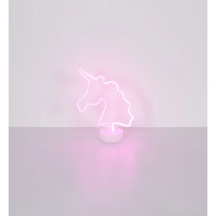 Globo - LED Neónová stolná dekorácia LED/2W/3xAA jednorožec
