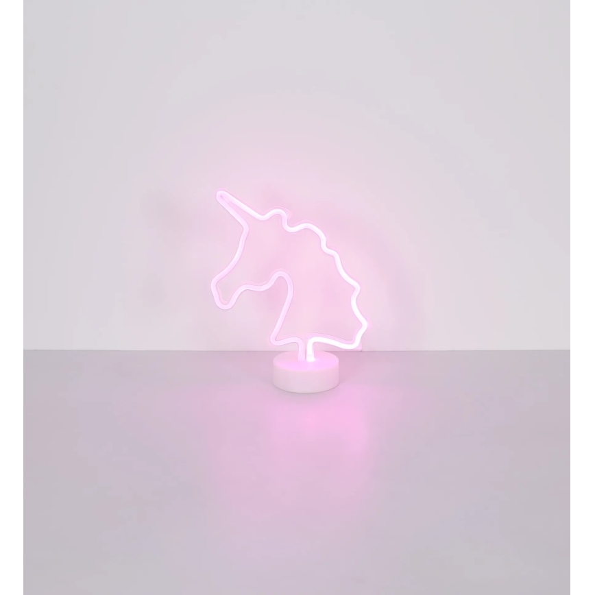 Globo - LED Neónová stolná dekorácia LED/2W/3xAA jednorožec
