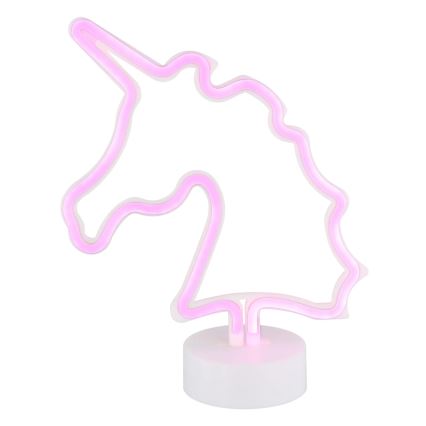 Globo - LED Neónová stolná dekorácia LED/2W/3xAA jednorožec