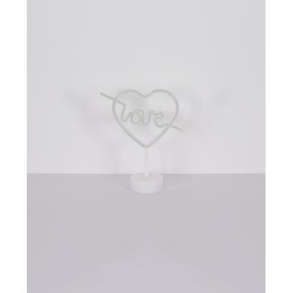Globo - LED Neónová stolný dekorácia LED/2W/3xAA srdce