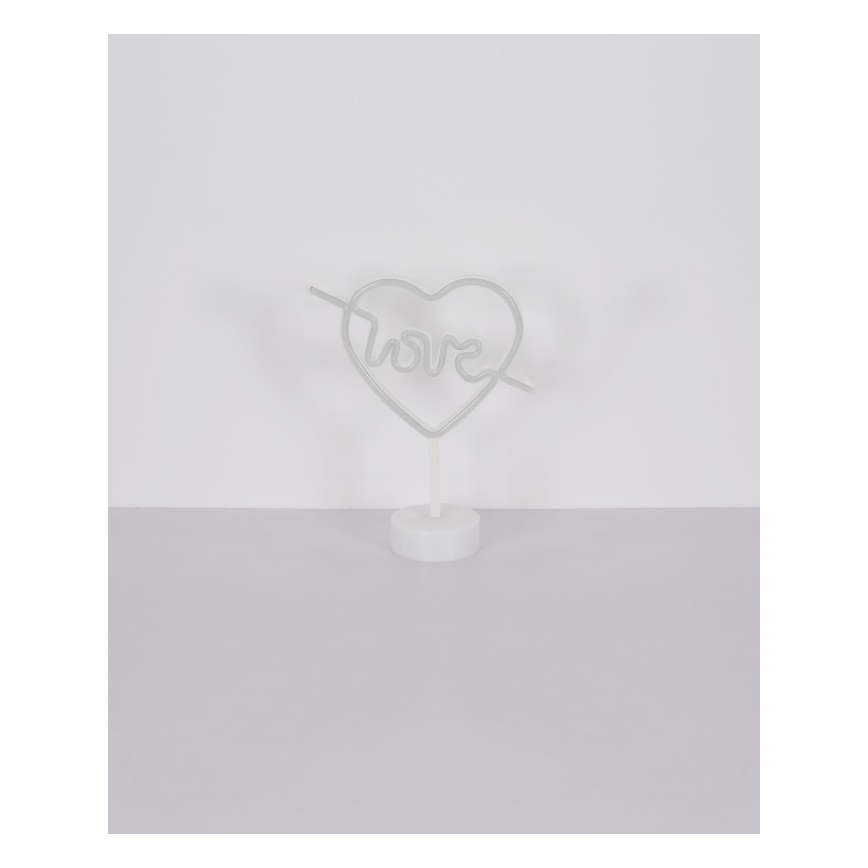 Globo - LED Neónová stolný dekorácia LED/2W/3xAA srdce