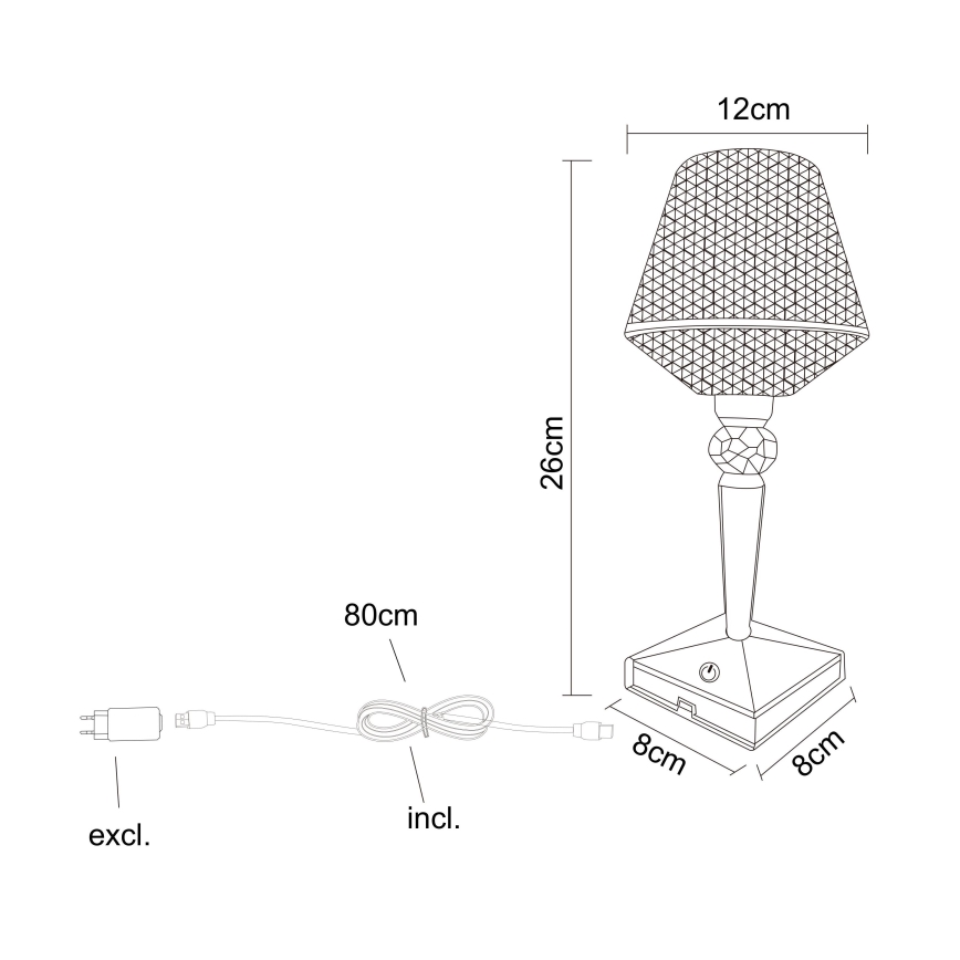 Globo - LED Stmievateľná dotyková stolná lampa LED/1W/5V 2700/4000/6500K 800 mAh