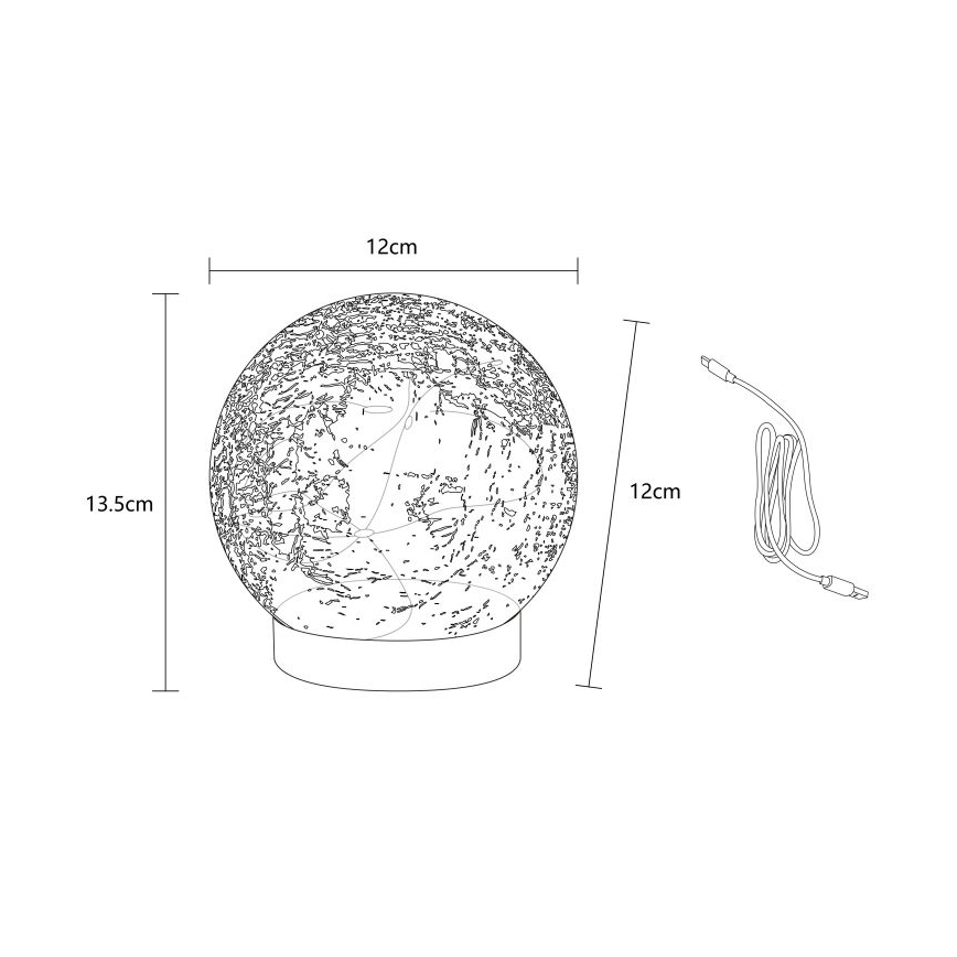 Globo - LED dekoračná nabíjacia stolná lampa 25xLED/0,06W/5V 600 mAh IP44