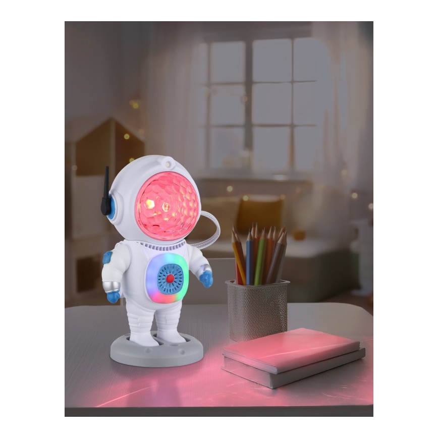Globo - LED RGB Stolná lampa LED/6W/5V kozmonaut biela