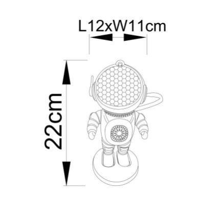 Globo - LED RGB Stolná lampa LED/6W/5V kozmonaut biela