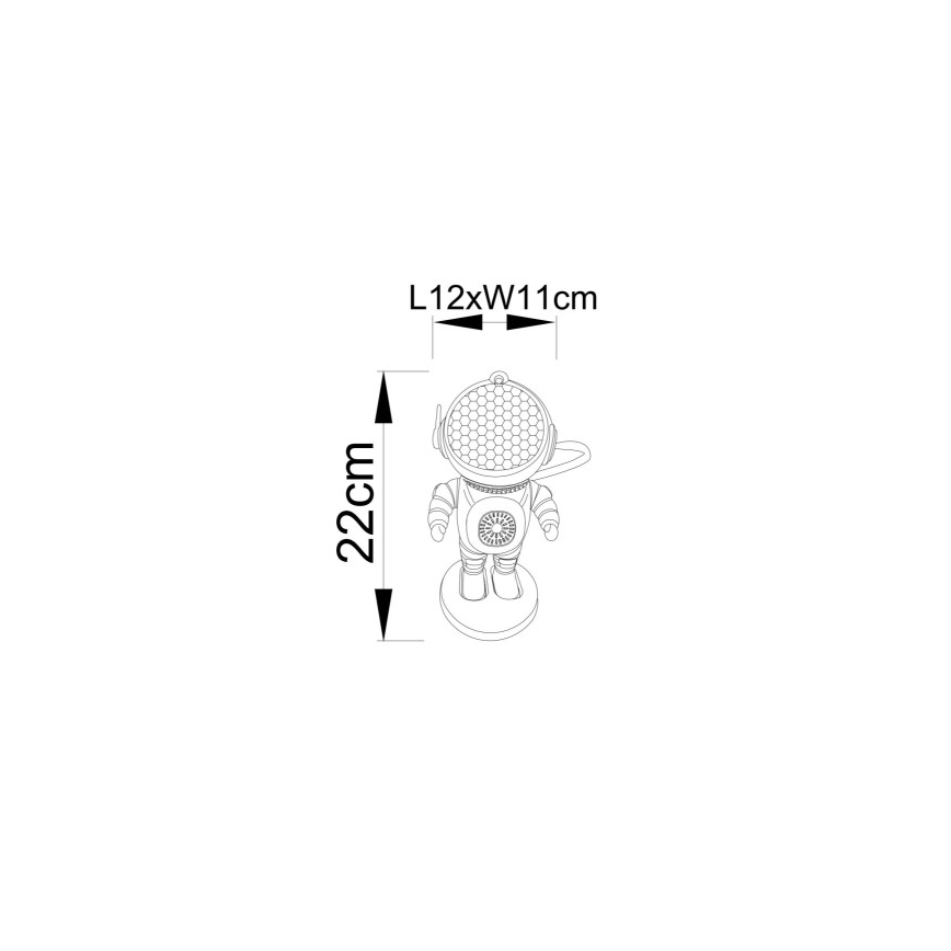Globo - LED RGB Stolná lampa LED/6W/5V kozmonaut biela