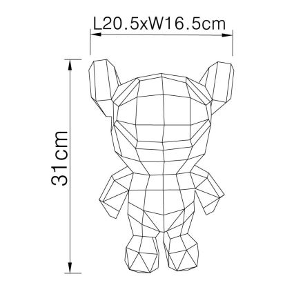 Globo - LED stolová dekorácia v darčekovom balení LED/0,03W/5V USB vesmírny medveď