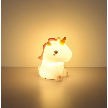 Globo - LED RGBW stmievateľné nabíjacie detské nočné svetlo LED/1,5W/5V 1200 mAh jednorožec