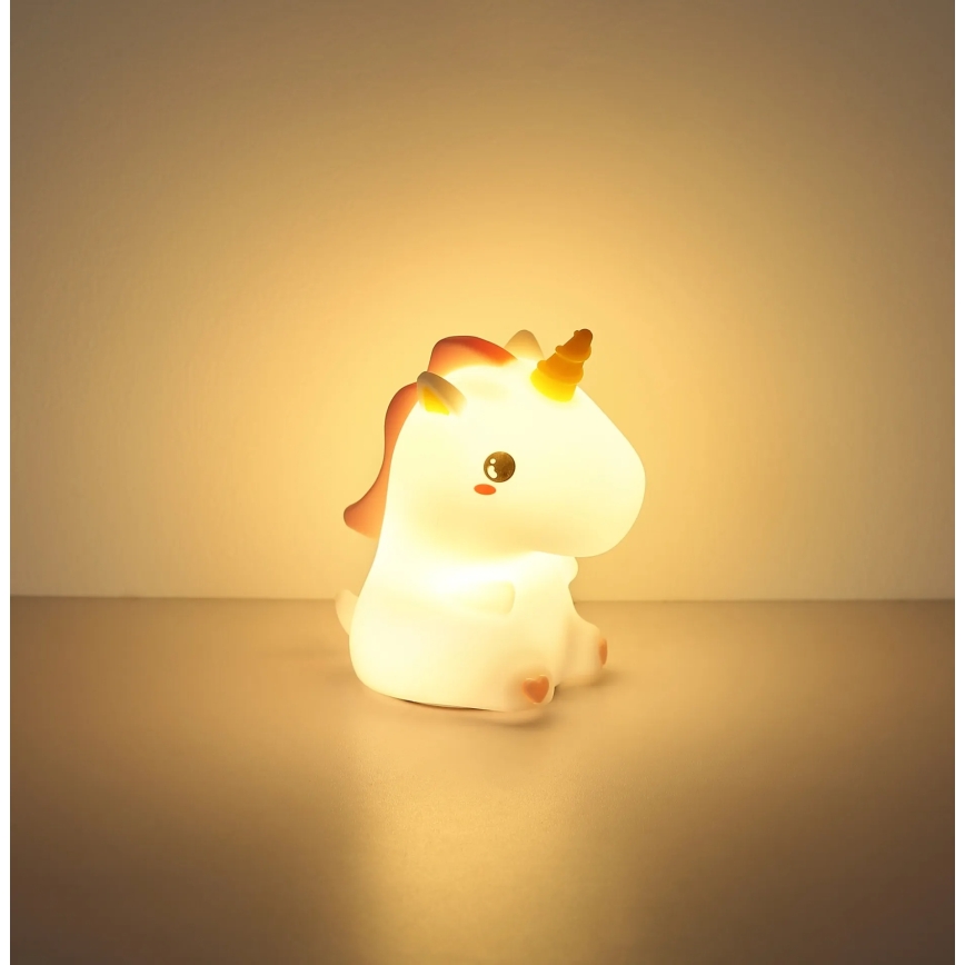 Globo - LED RGBW stmievateľné nabíjacie detské nočné svetlo LED/1,5W/5V 1200 mAh jednorožec