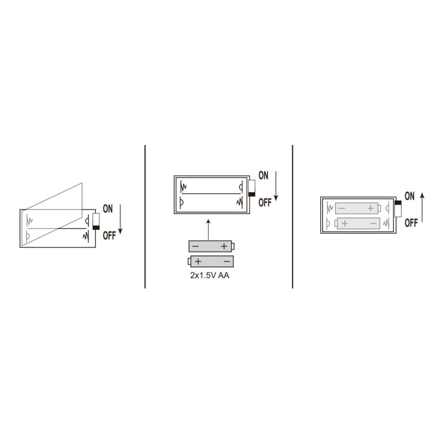 Globo - LED  reťaz 20xLED/2xAA 2,2m teplá biela