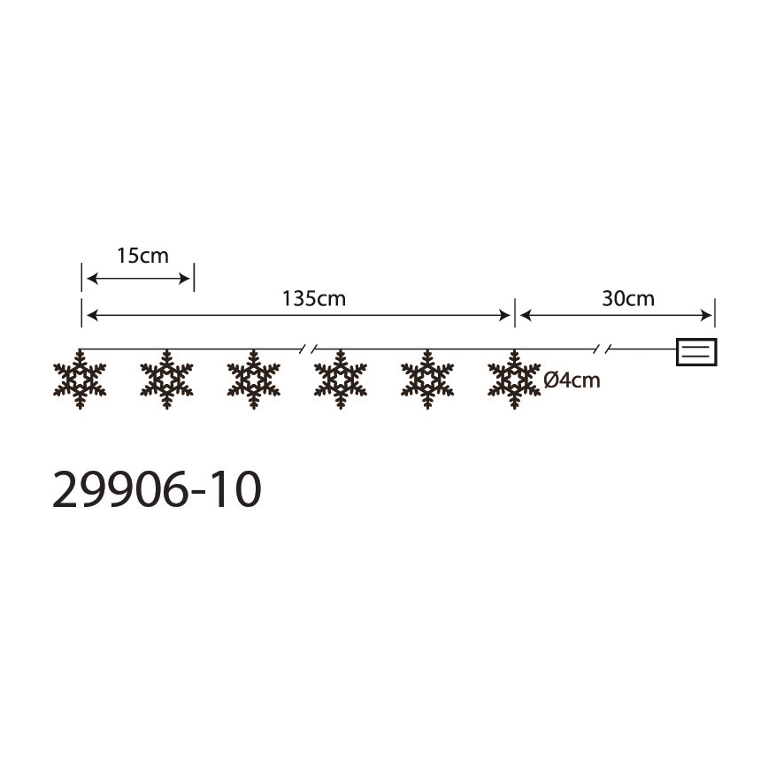 Globo 29906-10 - LED Dekoračná reťaz 10xLED/0,03W/2xAA