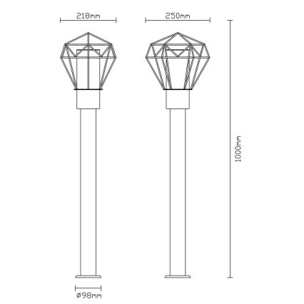 Globo - Vonkajšia lampa 1xE27/15W/230V IP44