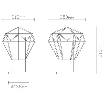 Globo - Vonkajšia lampa 1xE27/15W/230V IP44