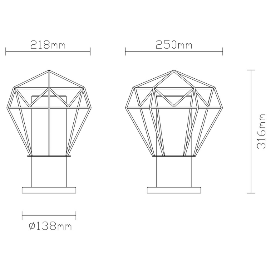 Globo - Vonkajšia lampa 1xE27/15W/230V IP44