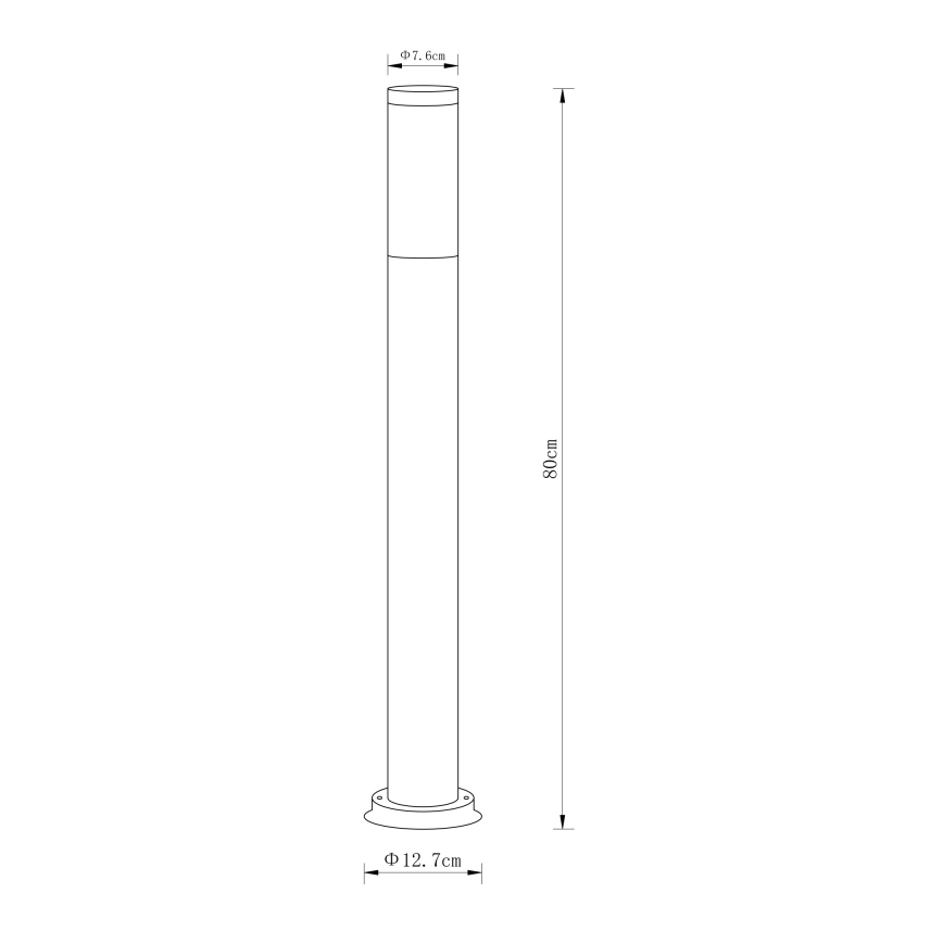 Globo - Vonkajšia lampa 1xE27/60W/230V 80 cm IP44