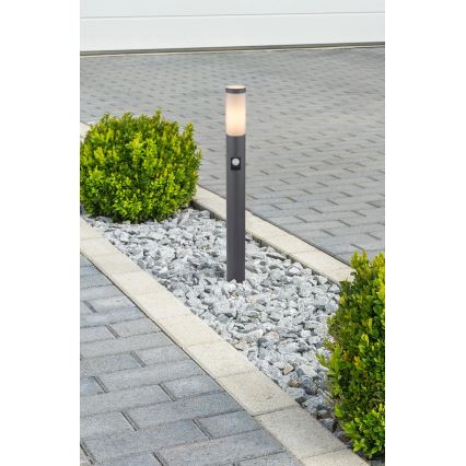 Globo - Vonkajšia lampa so senzorom 1xE27/15W/230V IP44 80 cm antracit