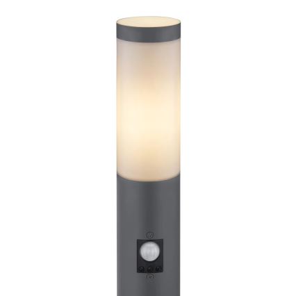 Globo - Vonkajšia lampa so senzorom 1xE27/15W/230V IP44 80 cm antracit