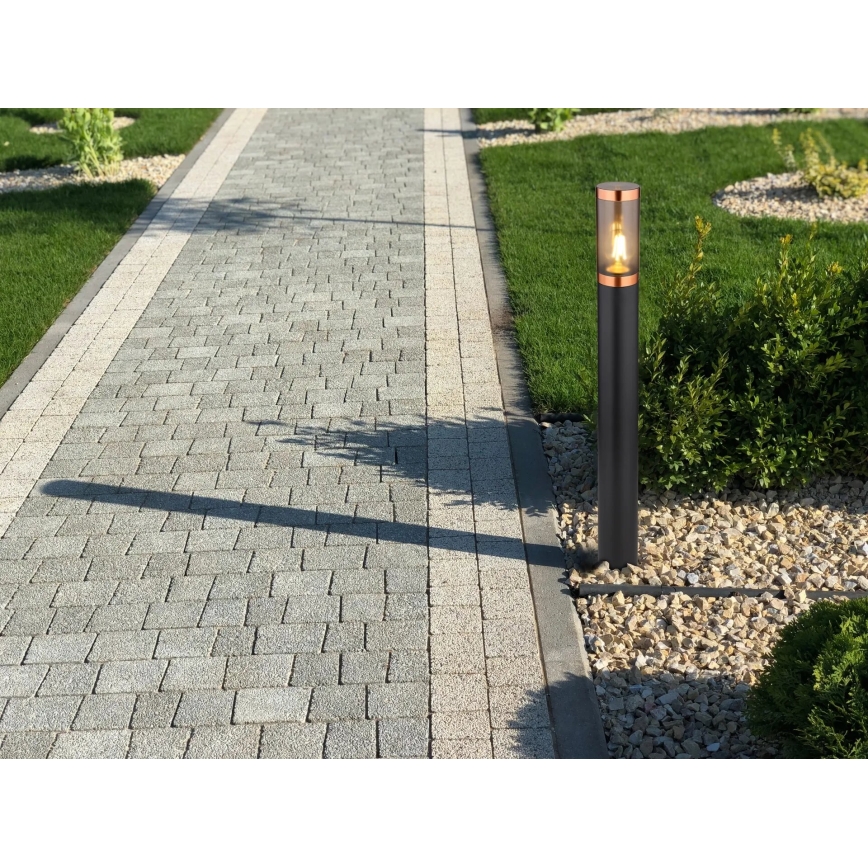 Globo - Vonkajšia lampa 1xE27/23W/230V IP44 80 cm čierna/meď