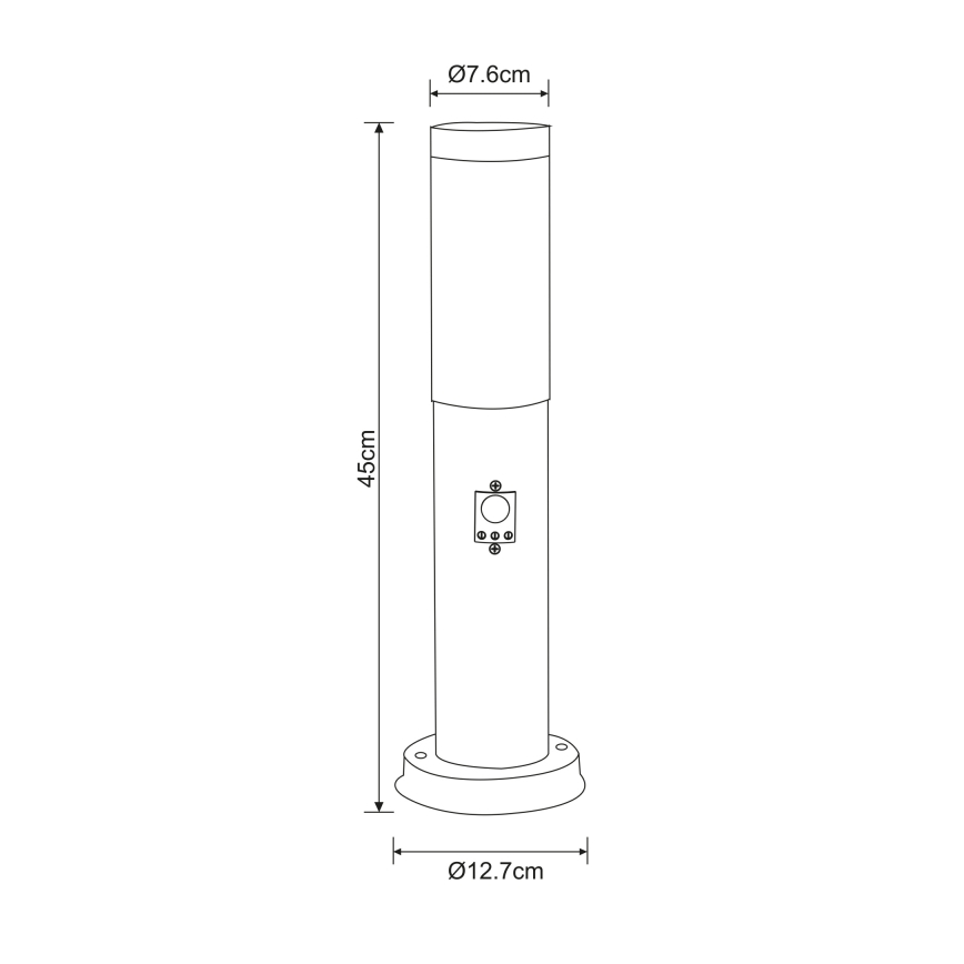 Globo - Vonkajšia lampa so senzorom, 1× E27, 15 W, 230 V, 45 cm, IP44