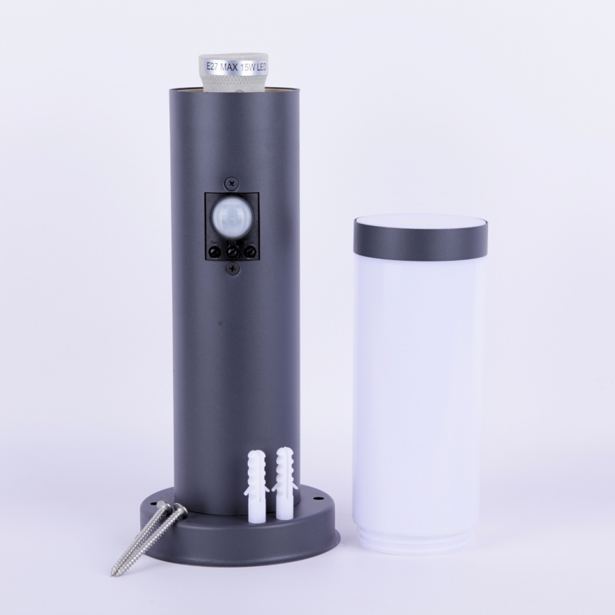 Globo - Vonkajšia lampa so senzorom, 1× E27, 15 W, 230 V, 45 cm, IP44