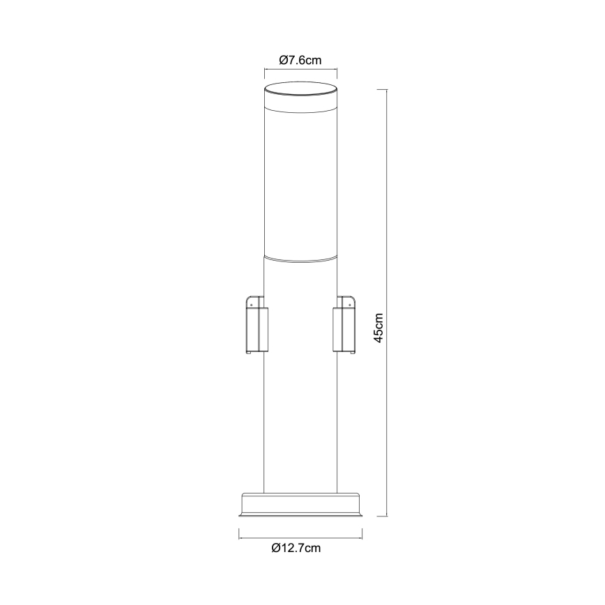 Globo - Vonkajšia lampa s 2 zásuvkami 1xE27/23W/230V IP44