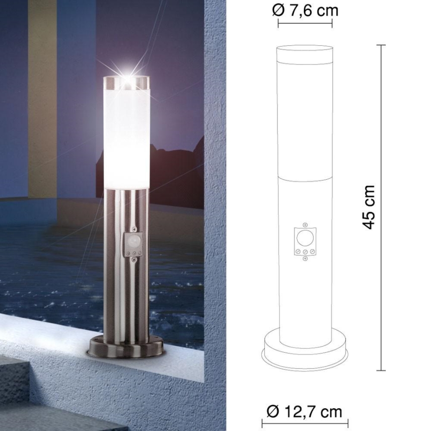 Globo 3158S - Vonkajšia lampa se senzorom DACIA E27/60W/230V