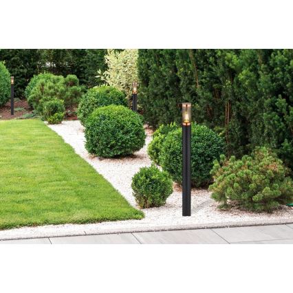 Globo - Vonkajšia lampa 1xE27/23W/230V IP44 110 cm čierna/meď